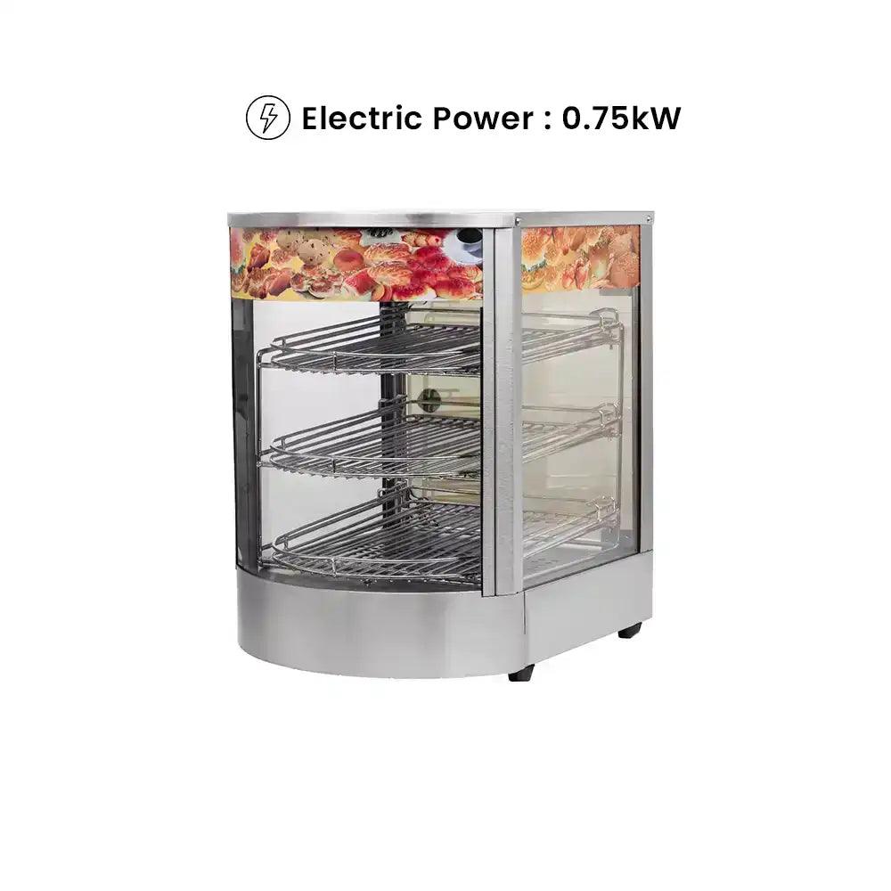 THS HW-1P Electric Glass Walls Pie Warmer, Power 0.75KW - HorecaStore