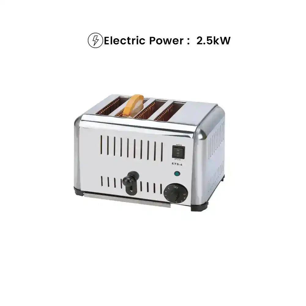 THS ETS-6 6 Slots Bread Toaster 2.5 kW 42 x 26 x 22 cm - HorecaStore