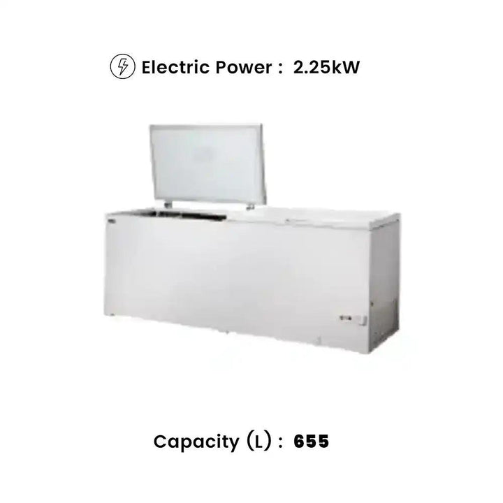 Coldera CL 600 DSL Electric Deep Freezer Single Solid Lid Chest Freezer 655 L, Power 2.25KW, 210 X 76 X 89 cm - HorecaStore