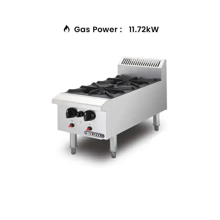 Berjaya OB2S Gas Table Top Horizontal 2 Open Burners, Power 11.72KW - HorecaStore