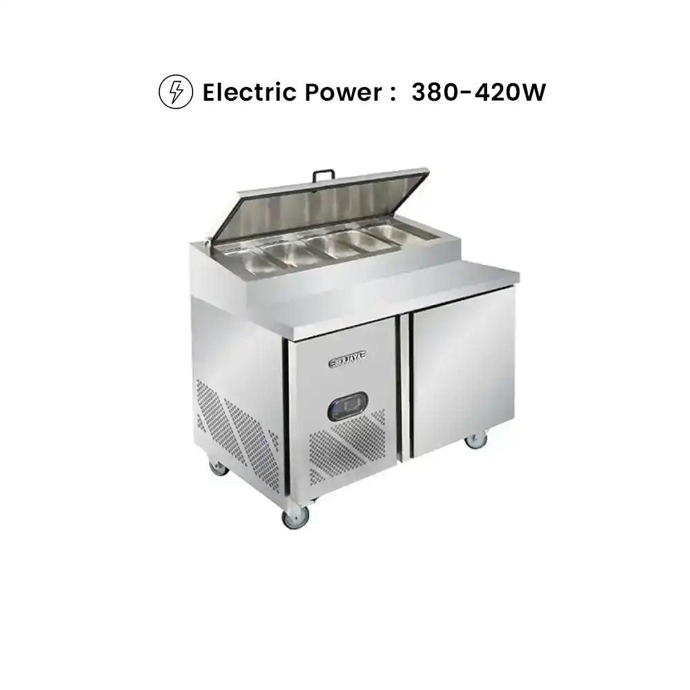 Berjaya BS1D/PCF4/Z Electric Single Door Pizza Counter, Power 380-420W, 120 X 76 X 108 cm - HorecaStore