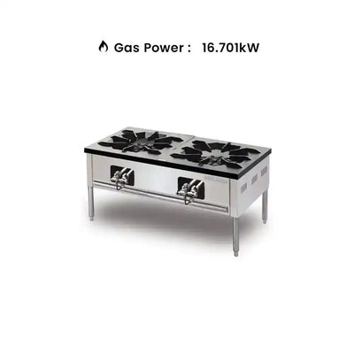 Berjaya SP2-HP Gas Stock Pot High-Pressure Pineapple Burner, Power 33.402 KW - HorecaStore