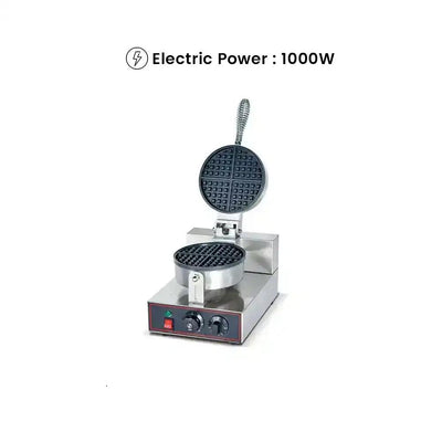 THS YS-1 Electric Single Waffle Machine Cast iron Plates 1000W - HorecaStore