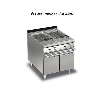 Baron 9FRI/G820 Double Walled Large 2 Deep Gas Fryer With 2 Baskets 20 + 20 L, Power 34.4 kW - HorecaStore