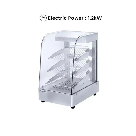 THS HW-861 Electric Counter Top Food Warmer Display Glass Shelf, Power 1.2 KW - HorecaStore