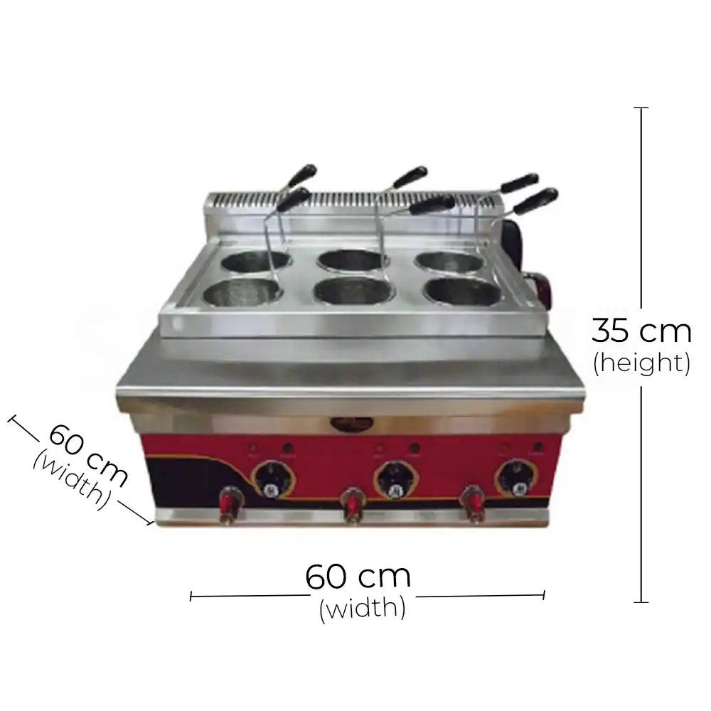 THS EPC-6A Counter Top Pasta Cooker 4.8 kW, 60 x 60 x 35 cm - HorecaStore