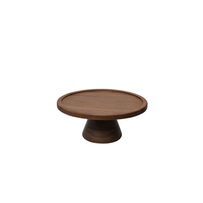 Wundermaxx Wooden Cake Stand, Ø 32 x H 13.6 cm, Walnut