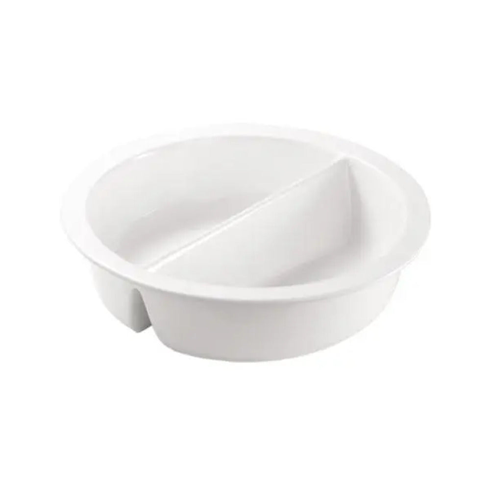 Wundermaxx Porcelain Round Divided Pan Insert,  Ø 39 x H 6.5 cm,  Capacity  5.8 Litres