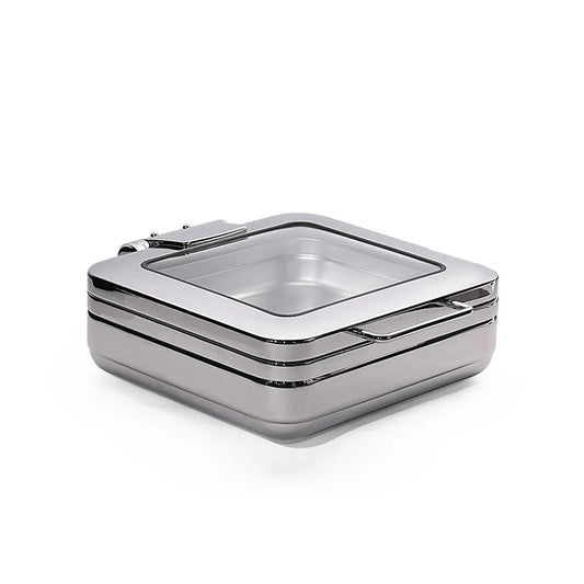 Wundermaxx Prämie Stainless Steel 1/2 Size Hydraulic Induction Chafing Dish,  Capacity 4 Litres