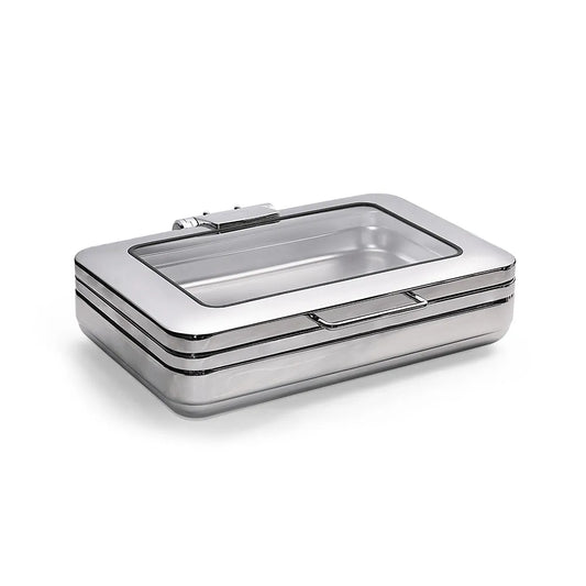 Wundermaxx Prämie Stainless Steel 2/3 Size Hydraulic Induction Chafing Dish,  L 46 x W 41 x H 16 cm,  Capacity 6 Litres
