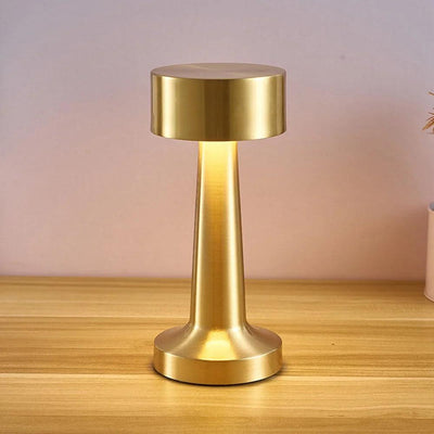 Wundermaxx Rechargeable Cordless Round Table Lamp Gold, 9 X 21 cm