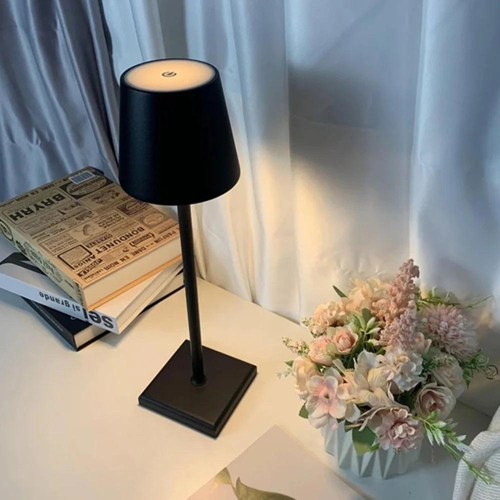 Wundermaxx Rechargeable Cordless Traditional Table Lamp Black, 10 X 28 cm