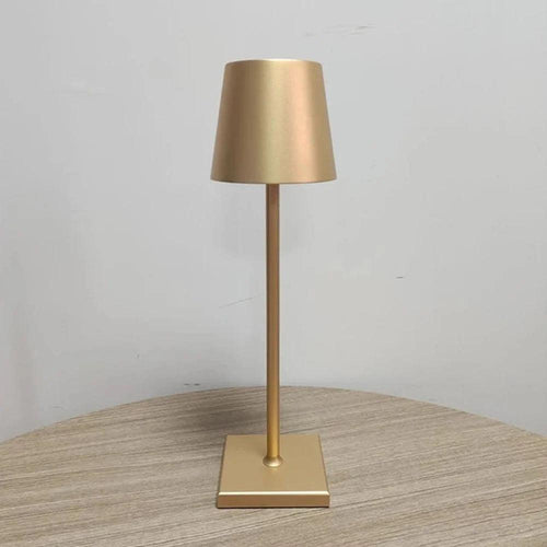 Wundermaxx Rechargeable Cordless Traditional Table Lamp Gold, 10 X 38 cm