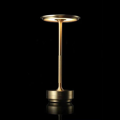 Wundermaxx Rechargeable Gold Cordless Tall Tower Table Lamp, 10 X 38 cm - HorecaStore