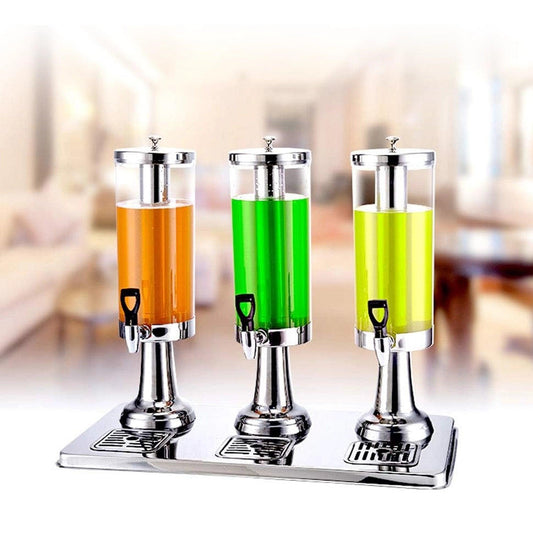 Wundermaxx Stainless Steel Triple Juice Dispenser, 3 x 5 Liters - HorecaStore