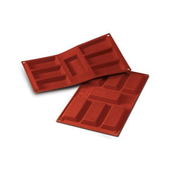 Silikomart Italy SF054 Silicone Moulds 7 Financiers 95 x 12 mm, 50 ml
