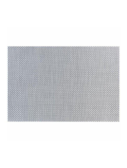 Stain Resistant Washable Placemat 45x30cm, Durable Non-Slip Heat Resistant PVC Table Mats Placemat for Dining Table,  Color Silver, Pack of 6