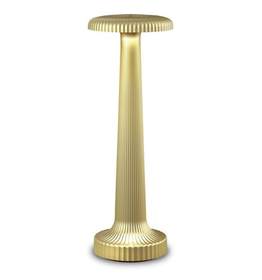 Neoz Rechargeable Cordless Table Lamp Tall Poppy For Bar/Restaurant/Coffee Shop, Bedside Light For Bedroom 270 x 94 mm, Color: Satin Brass - thehorecastore