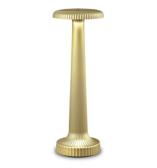 Neoz Rechargeable Cordless Table Lamp Tall Poppy For Bar/Restaurant/Coffee Shop, Bedside Light For Bedroom 270 x 94 mm, Color: Satin Brass - thehorecastore