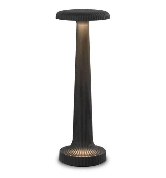 Neoz Rechargeable Cordless Table Lamp Tall Poppy For Bar/Restaurant/Coffee Shop, Bedside Light For Bedroom 270 x 94 mm, Color: Satin Black - thehorecastore