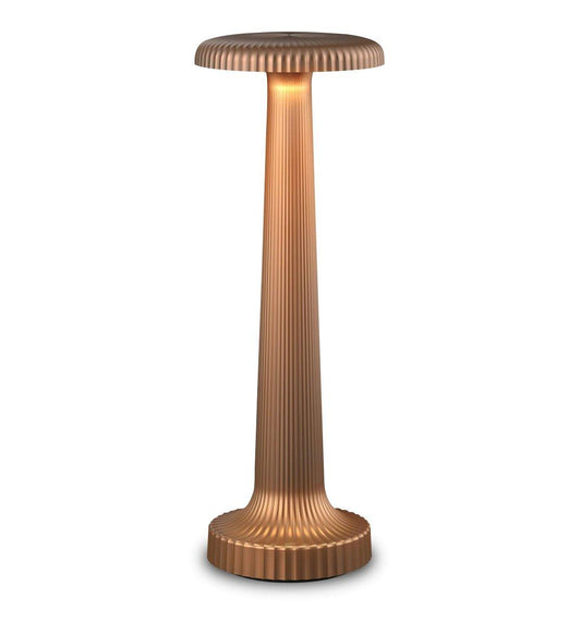 Neoz Rechargeable Cordless Table Lamp Tall Poppy For Bar/Restaurant/Coffee Shop, Bedside Light For Bedroom 270 x 94 mm, Color: Satin Bronze - thehorecastore