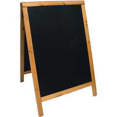 Securit® Wooden A Frame Chalkboard Sign With Free Standing Easel W 55 x H 85 cm, Teak