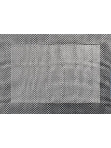 Washable Placemats 46 x 33 cm , Weaved Border, Non-Slip Heat Resistant PVC, Non-Stain, Non-Mildew, Dry Quickly, for Kitchen, Dining Room, Birthday/Holiday Party Etc. Color Grey, Pack of 6