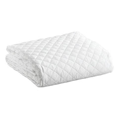 Comfort Quilted Mattress Protector Single 100 % Cotton,100 x 200 + 30 cm,  Breathable, Soft, Noiseless Fitted, Diamond Pattern