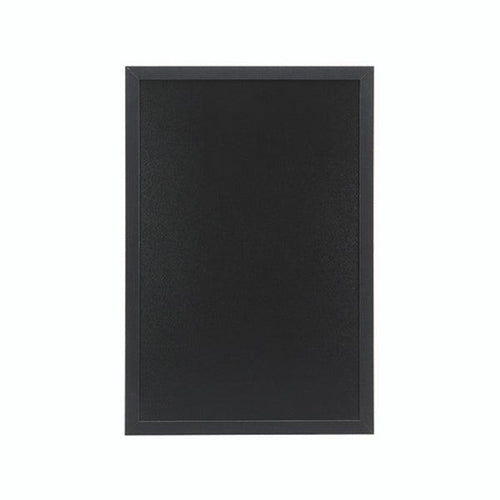 Securit® Woody H 60 x W 40 x D 1 cm   Wall Mounted Chalkboard, Double Sided Chalkboard Writing Surface, Wooden Frame. Includes White Chalk Marker, Color Black