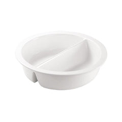 Wundermaxx Porcelain Round Divided Pan Insert,  Ø 39 x H 6.5 cm,  Capacity  5.8 Litres