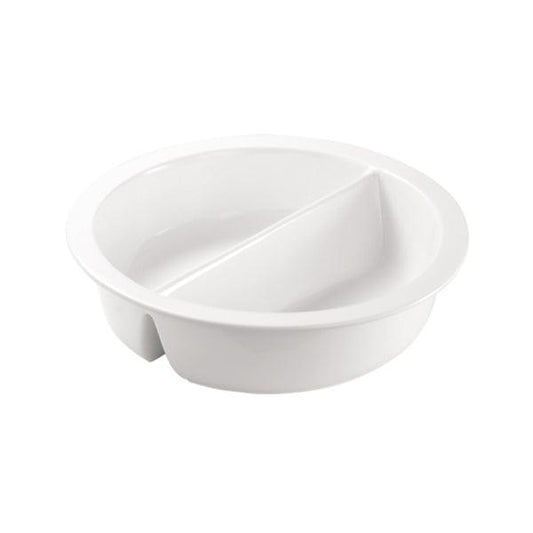 Round Divided Pan Insert Porcelain - thehorecastore