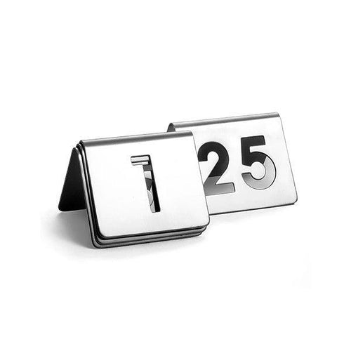 Tablecraft TC125 Stainless Steel Number Sign, Tent Style, L 6 cm