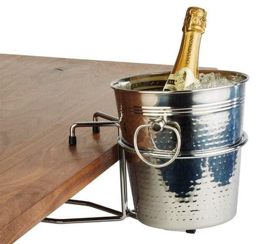 APS 30332 Table Stainless Steel Champagne Bucket Table Holder, 20 x 49 x 17 cm - thehorecastore