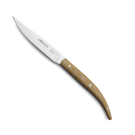 Arcos The Origin Steak Knife, Micarta Handle, Length 23 cm, Color Brown - thehorecastore