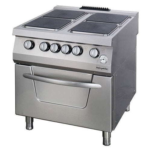 Empero Stainless Steel Electric 4 Water Tight Fully Sealed Cast iron Plate With Oven L 80 x W 70 x H 85 cm