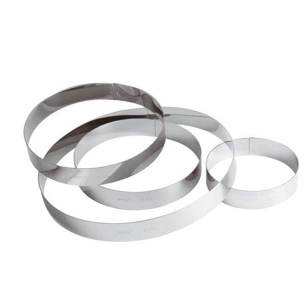 Paderno 47530-30 Stainless Steel Pudding Ring, ø 30 x H 3.5 cm - thehorecastore
