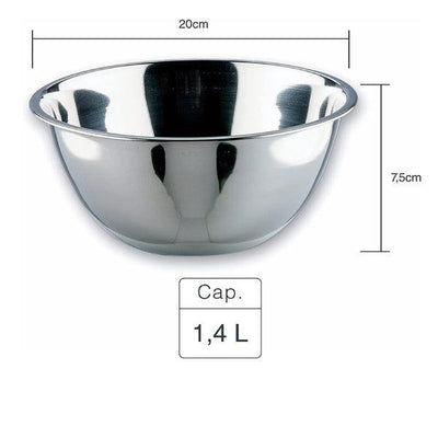 Lacor Spain 14029 Stainless Steel Conical Mixing Bowl 30 cm, 4.30 Liters - thehorecastore