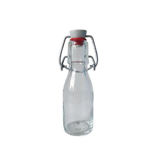 Flip Top Glass Bottle 60 ml Swing Top Brewing Bottle with Stopper for Beverages, Airtight Lid & Leak Proof Cap, Clear - thehorecastore