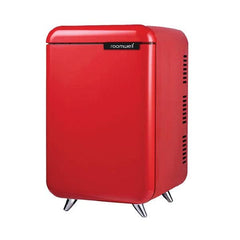 Roomwell Retro Compressor Minibar 38 Litres, H 65.5 x W 40 x D 44 cm, Energy Efficient, Fast Cooling, Color Red