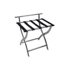 Roomwell Chrome 304 Stainless Steel Elite Folding Luggage Rack and Suitcase Stand, L77 x W70 x H66 cm Silver