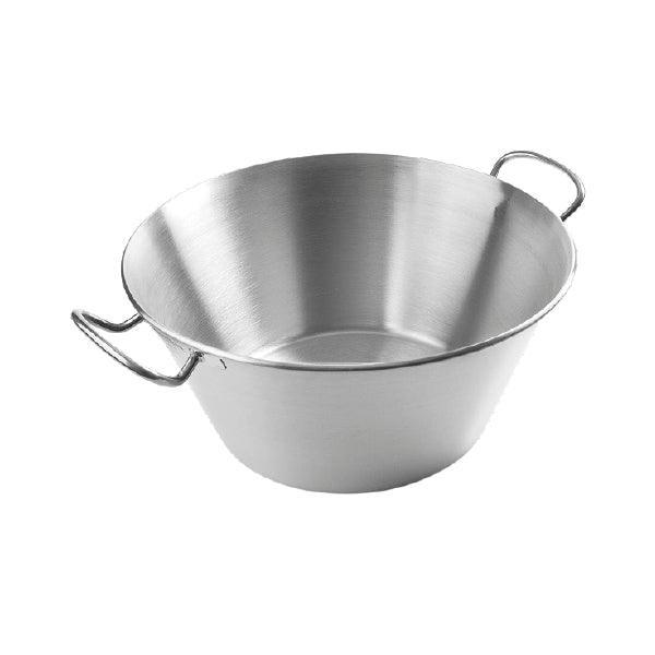 Lacor Spain 50840 Stainless Steel Conical Mixing Bowl With Handles 40 cm, 15 Liters - thehorecastore