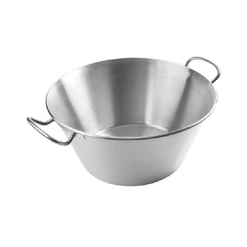Lacor Spain 50840 Stainless Steel  Conical Mixing Bowl With Handles 40 cm, 15 Liters