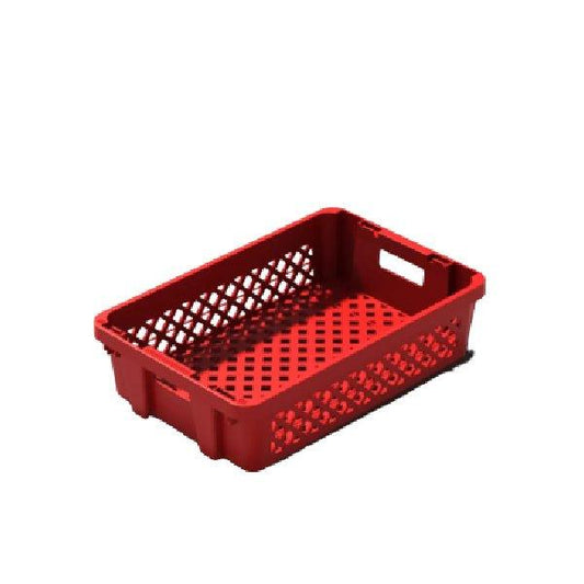 Nesting Crate L 600 x W 400 x H 150 mm, Red - thehorecastore