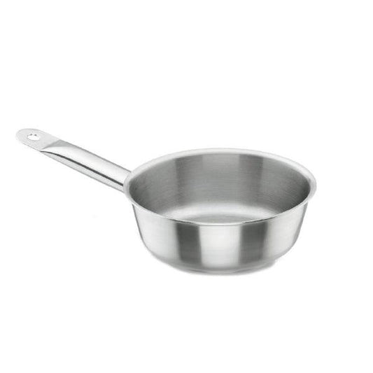 Lacor Spain 51224 Stainless Steel Eco Chef Conical Saute Pan 24 cm, 2.70 Liters Induction - thehorecastore