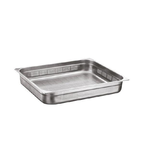 Chef360 USA 18/10 Stainless Steel Perforated GN Pan 2/1 15 cm Deep