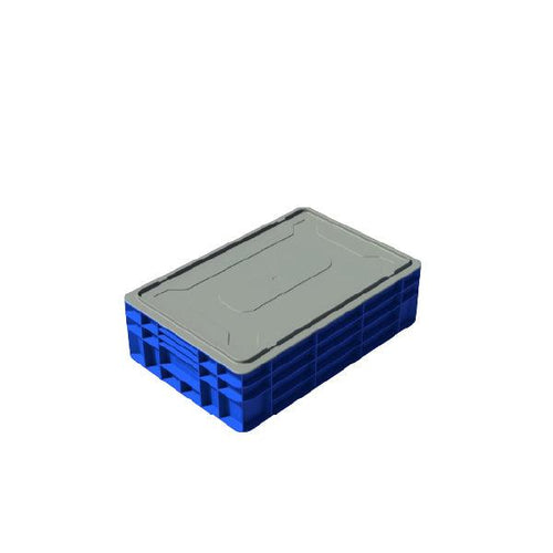 THS Plastic Closed Crate L 600 x W 400 x H 170mm Blue