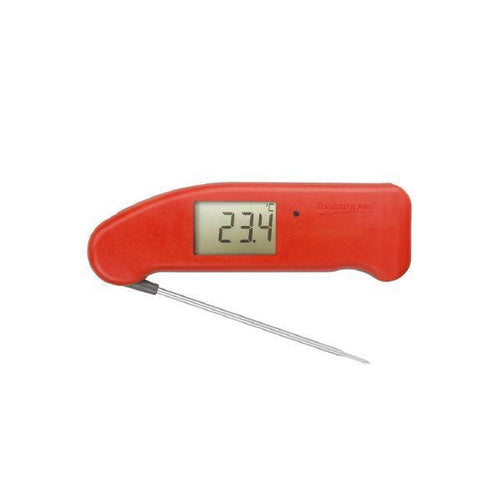 Paderno Italy 49880-13 Gourmet Digital Meat Thermometer, Water Resistant with folding probe, NSF Certified, 15 x 5 x 2 cm, Red