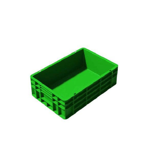 THS Plastic Closed Crate L 600 x W 400 x H 170mm Green