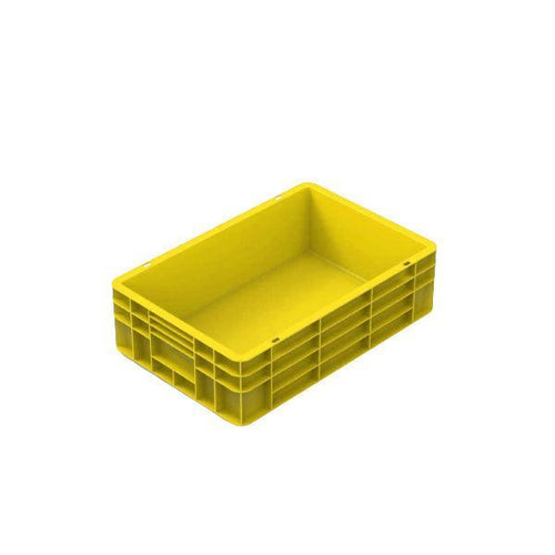 THS Plastic Closed Crate L 600 x W 400 x H 170mm Yellow