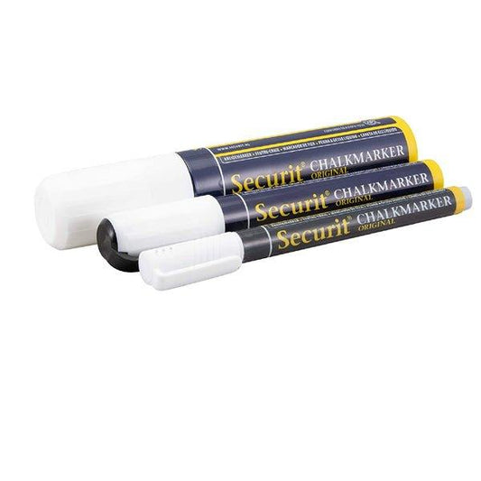 Securit BL-SMAMIX-V5-WT Chalkmarker Blister, Color White, Set of 5 - thehorecastore